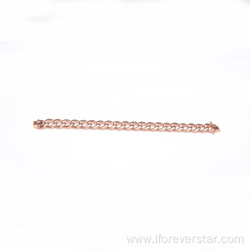 Brass 925 Silver Link Chain Bracelet for Women